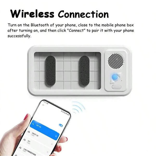 ShowerSync™ Bluetooth Waterproof Phone Case Shower Speaker Holder